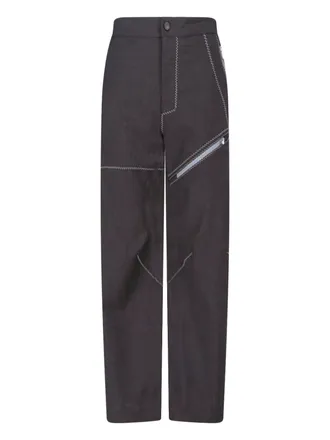 Kiko Kostadinov Grey Fosco High-Waisted Zigzag Trousers