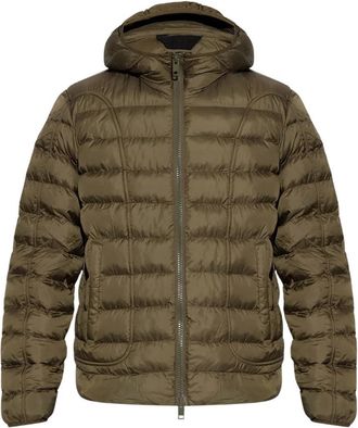 Diesel Effen capuchonjas heren (Kaki Groen)