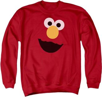 Gildan Sesame Street Elmo Face Adult Crewneck Sweatshirt