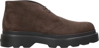 Tod's Su&egrave;de Veterschoenen Enkellaarsjes - Heren - Veterlaarzen - Bruin - 42 1/2 EU - Su&egrave;de - Schoenen