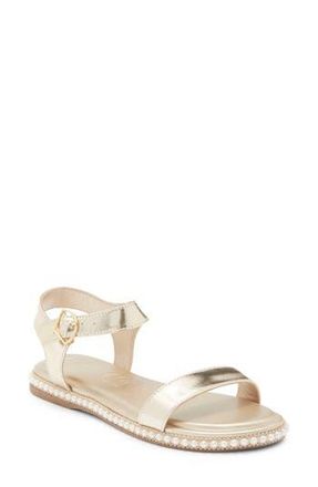 Karl Lagerfeld Claire Sandal in White Gold at Nordstrom Rack, Size 6.5