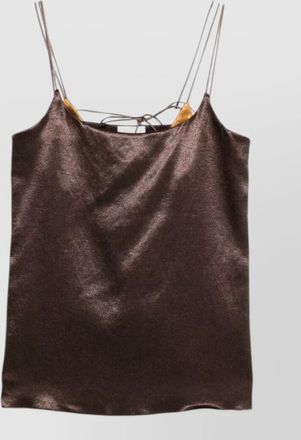 Alysi satin spaghetti strap top