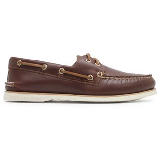 Sperry Top-Sider Gold Authentic Original 2-Eye Full Grain Leather Mens Boat Shoes - Medium Beige Beige Moyen - Size:UK 12