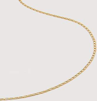 Monica Vinader Gold Open Link Necklace Adjustable 51-56cm/20-22