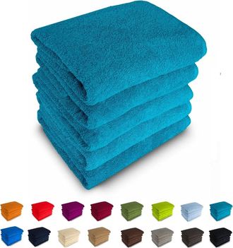 OEM Toalla De Ba&ntilde;o De 400 G/m&sup2;, 70 X 140 Cm, Rizo 100 % Algod&oacute;n Puro, Color Turquesa