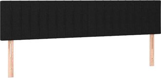 vidaXL Cabeceros 2 Unidades De Tela Negro 100x5x78/88 Cm Vidaxl