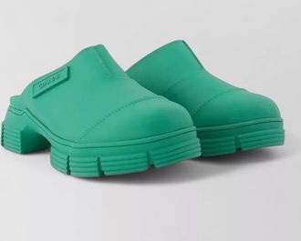 Ganni rubber platform mules