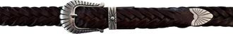 Alberto Luti Gevlochten leren riem - Heren - Riemen - Bruin - 95 CM - Leer - Accessoires