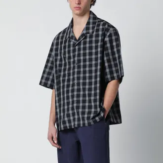 STUDIO NICHOLSON Camicia Kline nera motivo check
