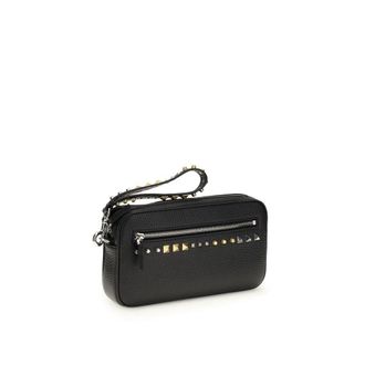 Valentino Garavani Mens Black Calf Leather Bos Taurus Accessories