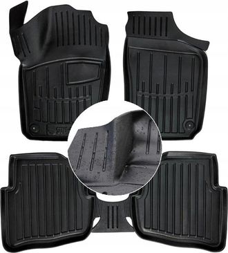 OEM Alfombrillas Y Limpiaparabrisas De Goma Para Vw Polo 4 2001-2009 (canales Ud)