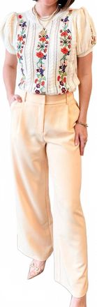 Skies Are Blue Clothing Golden Hour Wide Leg Pant In Buttery Yellow