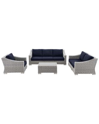 ModWay Conway 4-Piece Outdoor Patio Rattan Furniture Set