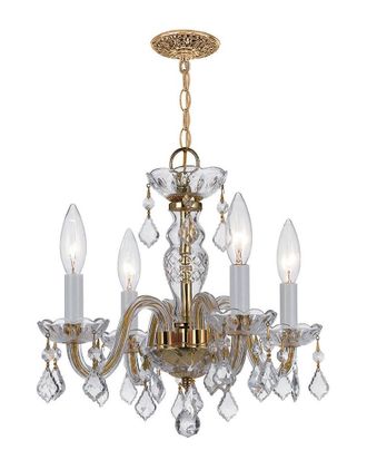 Crystorama 4 Light Traditional Chandelier With Swarovski Crystals