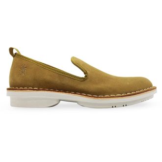 FLY London FLER152FLY Suede Womens Loafers Shoes - Camel - Size:UK 7