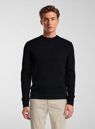 Le 31 Mens Waffle knit sweater