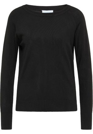 Usha trui met ronde hals Dames zwart