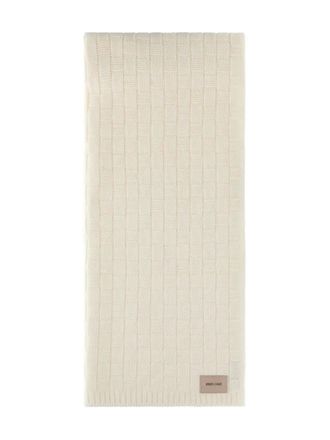 Roberto Cavalli branded-tag scarf - men - Alpaca/Wool/Acrylic/Polyamide - One Size - White