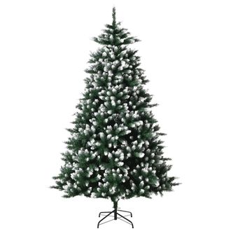 HOMCOM Homcom - Rbol De Navidad De 210 Cm Altura Con 2012 Ramas Soporte Para Interiores Verde