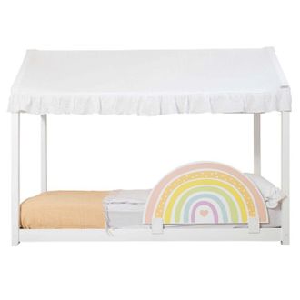 Muemue Techo Para Cama Montessori Algod&oacute;n Blanco 40x200,5x100cm
