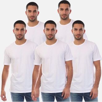 HUGO BOSS Mens 5 Pack of T-Shirts - White - Size: 40