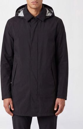 Herno Trench al ginocchio in tessuto tecnico Gore-tex con cappuccio
