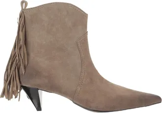 Pinko Beige Didi Fringed Suede Boots