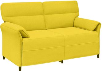 vidaXL Sof&aacute; De 2 Plazas 2 Plaza Amarillo Claro 158 X 83 X 95 Cm Tela Vidaxl