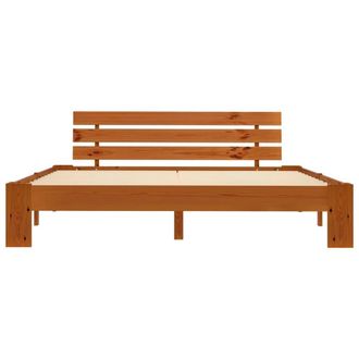 Berkfield Home Modern Bed Frame Honey Brown Solid Pine Wood 180x200 cm Super King