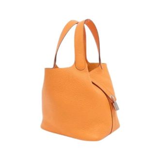 Herm&egrave;s Pre-owned Picotin Lock PM Trillon Clemence Bag - - Pre-owned - Donna - Arancione - ONE SIZE