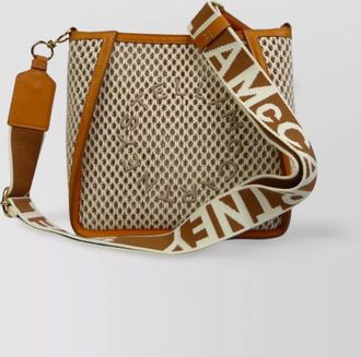 Stella McCartney woven texture shoulder bag with adjustable strap
