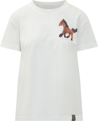 Stella McCartney White Graphic Crew Neck T-Shirt