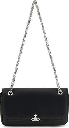 Vivienne Westwood Womens Chain Crossbody Bag Black Polyester Wallets & Purses