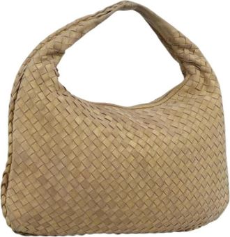 Bottega Veneta Pre-owned Vintage Schoudertas - Dames - Vintage Schoudertas - Beige - ONE Size - Leer - Vintage