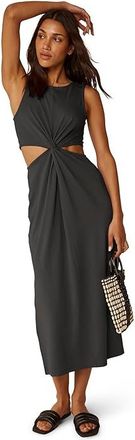 Beyond Yoga Around The World Front Twist Dress Womens Dress Black : 2XL, Elastane/Lyocell