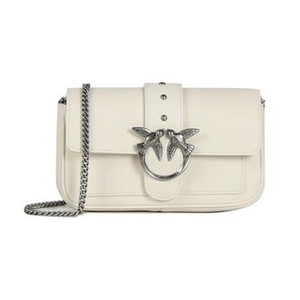 Pinko Crossbody Bag - Dames - Schoudertassen - Wit - ONE Size - Leer - Tassen