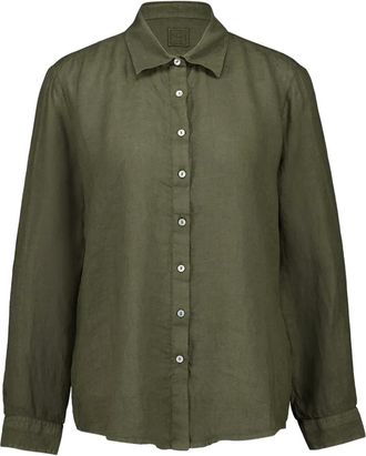 120% Lino Camicia in lino - Verde