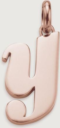 Monica Vinader Alphabet Pendant Y, Rose Gold Vermeil on Silver