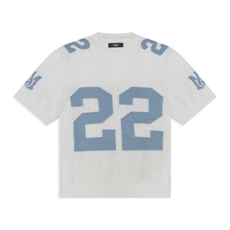 Amiri White Cerulean Knit 22 Tee