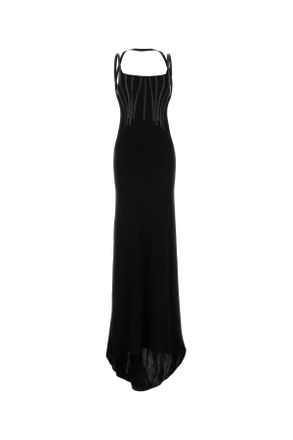 Dsquared2 Black Crepe Long Dress