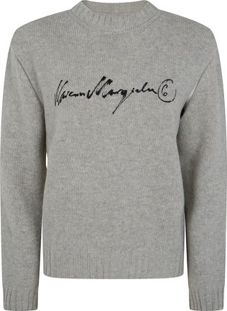 Maison Margiela Sweatshirt Grey Melange Black Print
