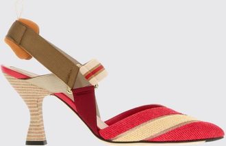 Fendi Slingback Colibr&igrave; in rafia