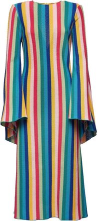 La DoubleJ vertical-stripe midi dress - women - Cotton/Polyester - M - Blue