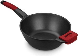 Bra Padella Wok BRA A412028 Rosso/Nero &Oslash; 28 cm Acciaio inossidabile (1 Unit&agrave;) (&Oslash; 28 cm)
