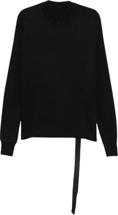 Rick Owens Crewneck Sweat - Heren - Longsleeves - Zwart - M - Katoen - Tops