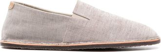 Brunello Cucinelli mélange-effect almond toe espadrilles - men - Polyester/Cotton/Cotton/Rubber/Polyester - 43 - Neutrals