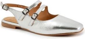 Bueno Estella Slingback Flat in Dk Silver Me at Nordstrom Rack, Size 10.5-11Us / 42Eu
