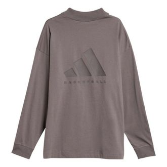 adidas Basketball Long Sleeve Tee Asia Sizing Brown IX1972