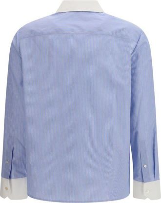 Tory Burch Womens Blue Cotton Pattern Shirt