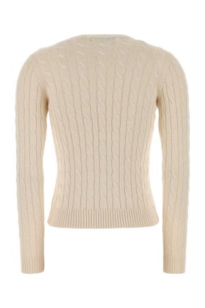 Polo Ralph Lauren Cable-Knit Cotton Blend Sweater - Beige